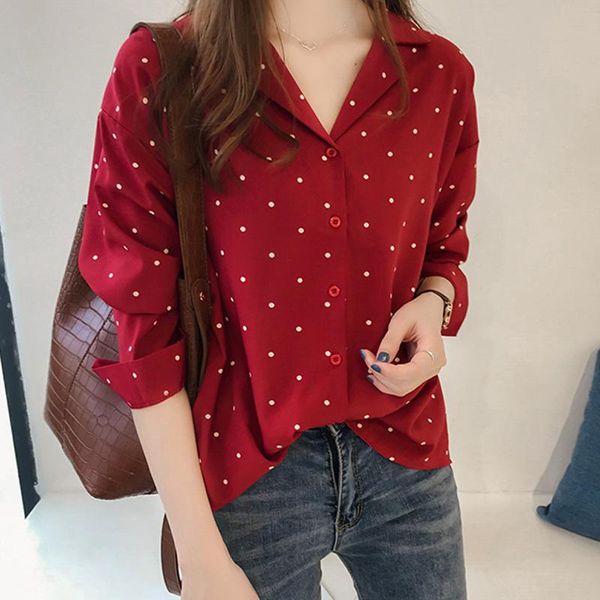 fashion women spring autumn blouse shirts korean chic notched polka dot oversized blouses female casual elegant blusas -4xl women's, White
fashion women spring autumn blouse shirts korean chic notched polka dot oversized blouses female casual elegant blusas -4xl women's, White