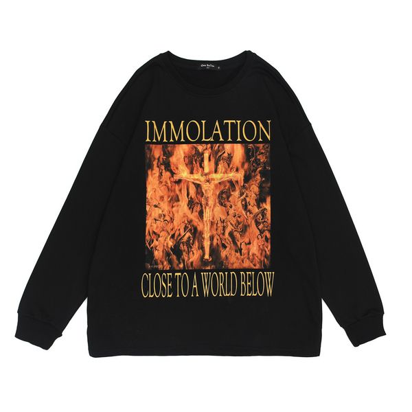 sweatshirts cross flame printed hoodless mens bf trend loose round neck long sleeve base pullover hoodie, Black
sweatshirts cross flame printed hoodless mens bf trend loose round neck long sleeve base pullover hoodie, Black