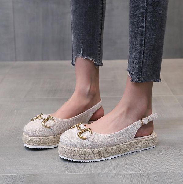 sandals summer women retro thick-soled baotou high waterproof straw shoes breathable and comfortable ladies loafers plus size 43, Black
sandals summer women retro thick-soled baotou high waterproof straw shoes breathable and comfortable ladies loafers plus size 43, Black