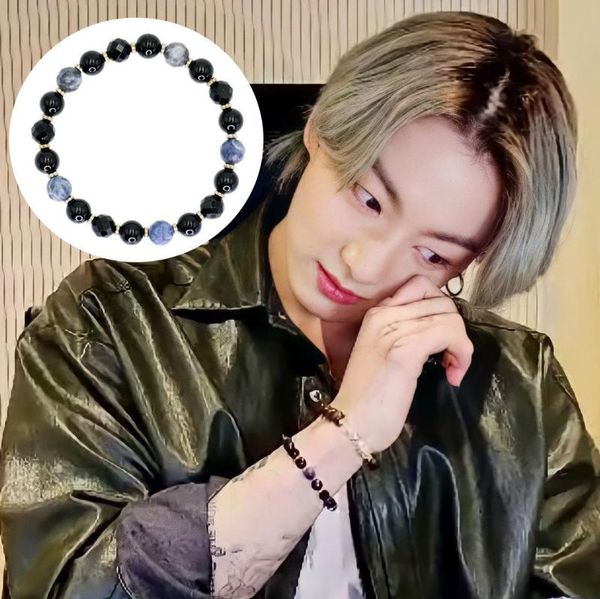 beaded, strands kpop bangtan boys jungkook bracelet jk personality beaded chain lucky stone elastic charms fans gilfs, Black
beaded, strands kpop bangtan boys jungkook bracelet jk personality beaded chain lucky stone elastic charms fans gilfs, Black