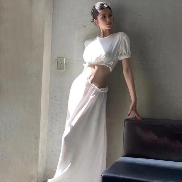 party dresses white maxi for women o neck puff sleeve high waist hollow out dress female fashion clothing, White;black
party dresses white maxi for women o neck puff sleeve high waist hollow out dress female fashion clothing, White;black