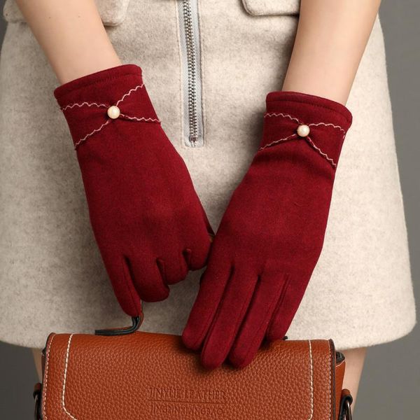 five fingers gloves women winter keep warm touch screen plus velvet inside elegant pearl cute outdoor drive cycling windproof not bloated, Blue;gray
five fingers gloves women winter keep warm touch screen plus velvet inside elegant pearl cute outdoor drive cycling windproof not bloated, Blue;gray
