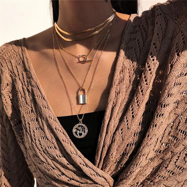 chains atmospheric all-match short rod circle necklace of female simple and fashionable constellation lock pendant set jewelry, Silver
chains atmospheric all-match short rod circle necklace of female simple and fashionable constellation lock pendant set jewelry, Silver