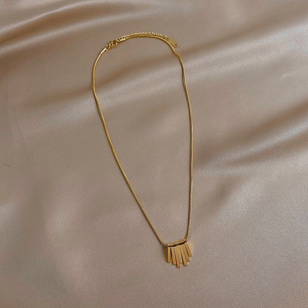 xianlan700 titanium steel strip light chain necklace female ins tide cold wind clavicle luxury niche personality contracted temper, Silver
xianlan700 titanium steel strip light chain necklace female ins tide cold wind clavicle luxury niche personality contracted temper, Silver