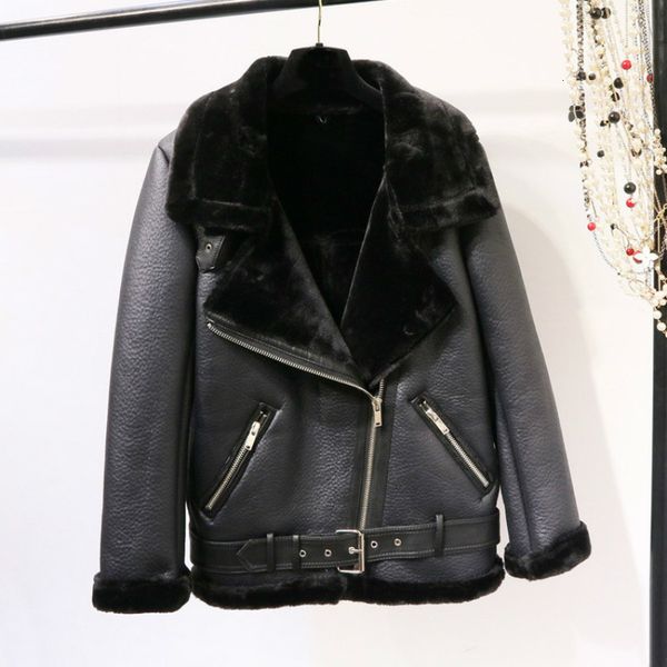women's suits & blazers thickening leather fur women jacket fashion turn down collar zipper loose pocket autumn winter warm coat 5, White;black
women's suits & blazers thickening leather fur women jacket fashion turn down collar zipper loose pocket autumn winter warm coat 5, White;black