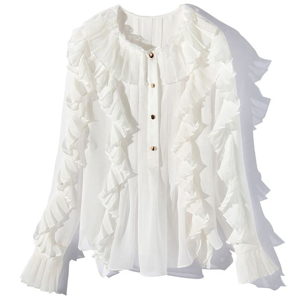 women's blouses & shirts sense of design minority perspective one hundred plied lotus leaf camisa releases 3 colour qak2, White
women's blouses & shirts sense of design minority perspective one hundred plied lotus leaf camisa releases 3 colour qak2, White