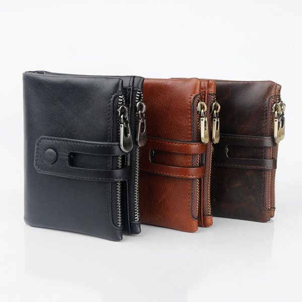 wallets men wallet leather anti-theft brush rfid oil cowhide coin purse card holder, Red;black
wallets men wallet leather anti-theft brush rfid oil cowhide coin purse card holder, Red;black