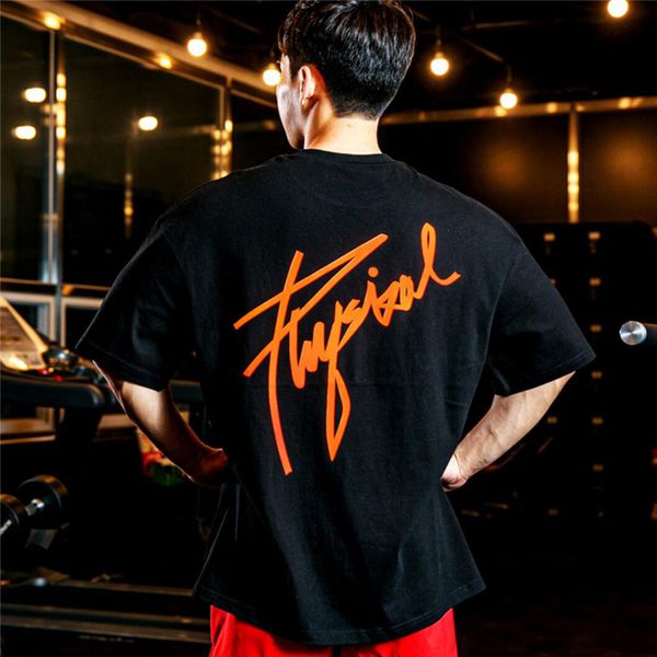 casual loose men gym fitness cotton t-shirt male fashion print short sleeve tee shirt summer sport workout clothing, White;black
casual loose men gym fitness cotton t-shirt male fashion print short sleeve tee shirt summer sport workout clothing, White;black
