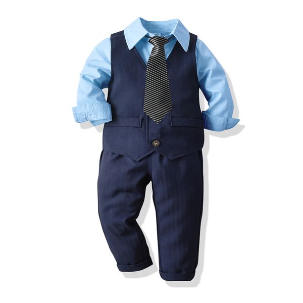 children's suit for the new year for the baby clothing 4-pieces boys 2019 fall costume vest striped tie toddler boy clothes, White
children's suit for the new year for the baby clothing 4-pieces boys 2019 fall costume vest striped tie toddler boy clothes, White