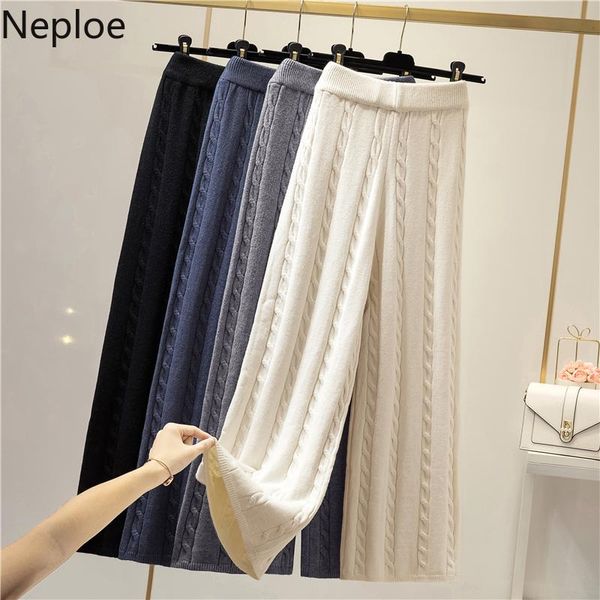 women's pants & capris neploe twist knitted wide leg stretch high waist solid women long trousers 2021 autumn winter korean causal 5600, Black;white
women's pants & capris neploe twist knitted wide leg stretch high waist solid women long trousers 2021 autumn winter korean causal 5600, Black;white