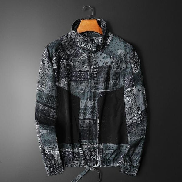 men's jackets fall fashion trend lapel stitching design pullover zipper jacket brand vintage bomber floral, Black;brown
men's jackets fall fashion trend lapel stitching design pullover zipper jacket brand vintage bomber floral, Black;brown