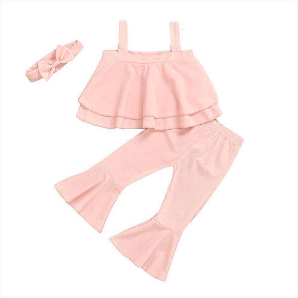 3 pieces kids suit set, girls solid color sleeveless pullover flared trousers hairband for summer, pink, 1 6 years, White
3 pieces kids suit set, girls solid color sleeveless pullover flared trousers hairband for summer, pink, 1 6 years, White