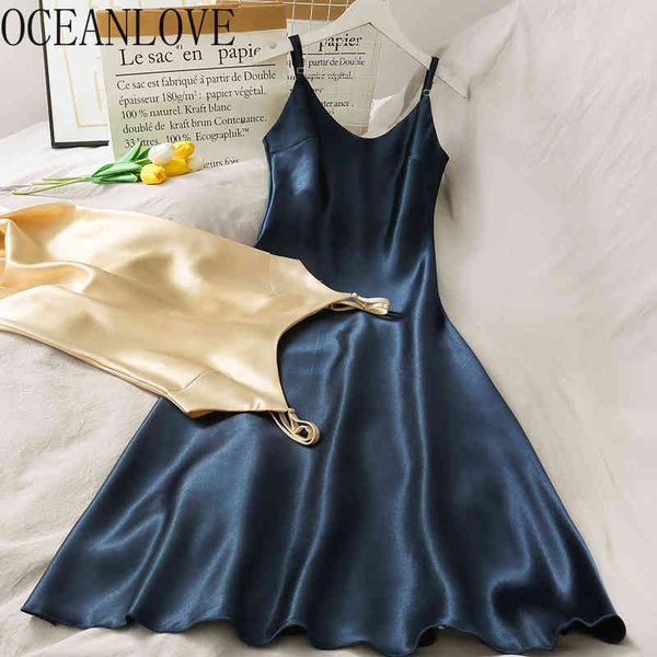 v neck glossy dress women solid sleeveless all match thin robe fashion summer vestidos korean dresses 16874 210415, Black;gray
v neck glossy dress women solid sleeveless all match thin robe fashion summer vestidos korean dresses 16874 210415, Black;gray