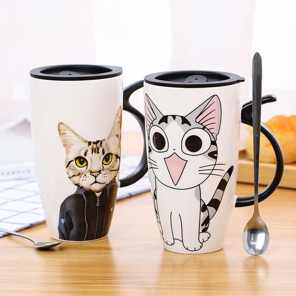 mugs 600ml cat ceramics mug with lid large capacity creative cute coffee animal drinkware tea cups novelty gifts milk cup
mugs 600ml cat ceramics mug with lid large capacity creative cute coffee animal drinkware tea cups novelty gifts milk cup