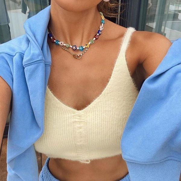 chains fresh and in summer, hand-beaded thousand-color colored flowers, daisies, glazed natural pearl necklaces, necklac, Silver
chains fresh and in summer, hand-beaded thousand-color colored flowers, daisies, glazed natural pearl necklaces, necklac, Silver