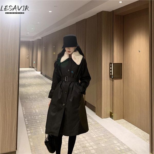 women's trench coats 2021 women winter mid-length loose thick windbreaker jacket female autumn and small students over the knee black o, Tan;black
women's trench coats 2021 women winter mid-length loose thick windbreaker jacket female autumn and small students over the knee black o, Tan;black