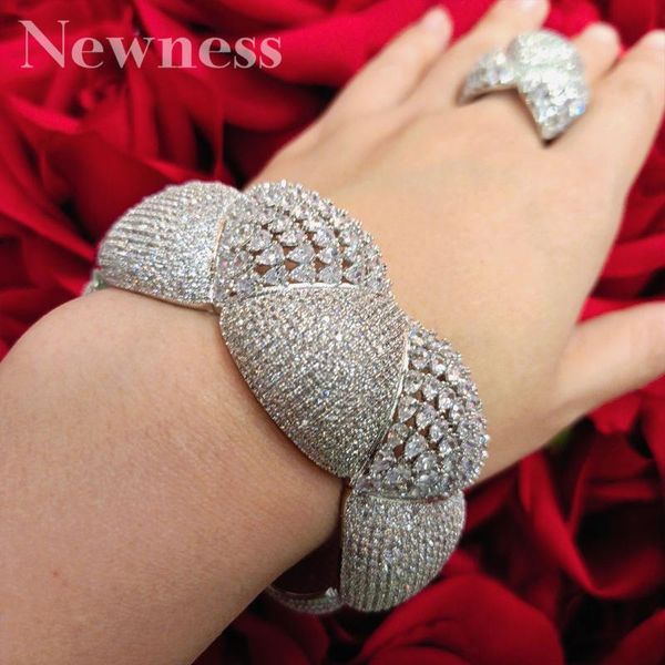 earrings & necklace ness 2pcs bangle/ring set luxury korean african jewelry sets for women wedding engagement brincos para as mulheres, Silver
earrings & necklace ness 2pcs bangle/ring set luxury korean african jewelry sets for women wedding engagement brincos para as mulheres, Silver