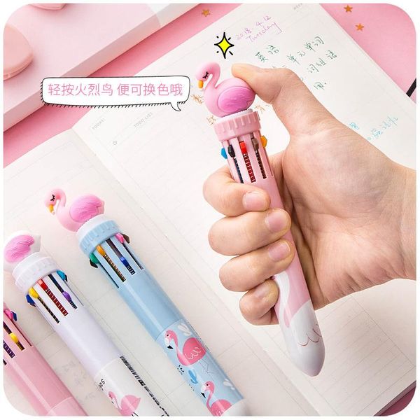 ballpoint pens 36pcs/set cartoon silicone multi-color flamingo pen ten-color press unicon ten colour ball, Blue;orange
ballpoint pens 36pcs/set cartoon silicone multi-color flamingo pen ten-color press unicon ten colour ball, Blue;orange