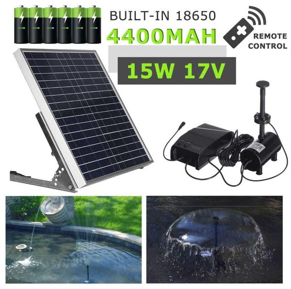 solar power fountain 15w panel+brushless water pump kit with battery remote control for garden pond bird bath decorations
solar power fountain 15w panel+brushless water pump kit with battery remote control for garden pond bird bath decorations