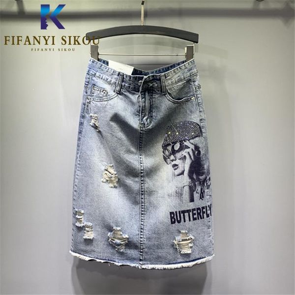 skirts washed denim skirt women 2021 summer fashion beaded print high waist female loose plus size casual mid long jeans, Black
skirts washed denim skirt women 2021 summer fashion beaded print high waist female loose plus size casual mid long jeans, Black