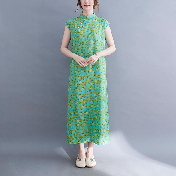ethnic clothing 2021 chinese retro casual floral printing cheongsam dress elegant loose lady cotton and linen short-sleeved, Red
ethnic clothing 2021 chinese retro casual floral printing cheongsam dress elegant loose lady cotton and linen short-sleeved, Red