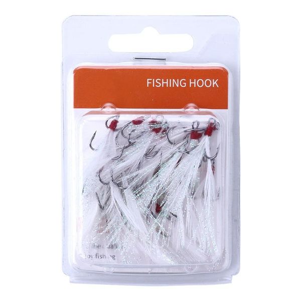 fishing hooks hook with white feather 20pcs/set 4#-10# tackle high carbon steel treble
fishing hooks hook with white feather 20pcs/set 4#-10# tackle high carbon steel treble