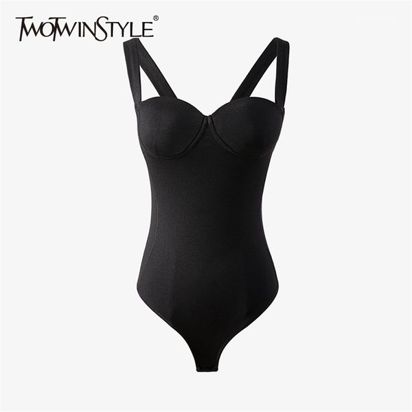 black slim bodysuit for women v neck sleeveless high waist solid jumpsuit female fashion clothing 210521, Black;white
black slim bodysuit for women v neck sleeveless high waist solid jumpsuit female fashion clothing 210521, Black;white