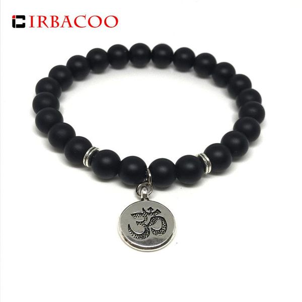 charm bracelets irbacoo 2021 fashion men's bracelet yoga pendant matte onyx stone handmade beaded for men jewelry, Golden;silver
charm bracelets irbacoo 2021 fashion men's bracelet yoga pendant matte onyx stone handmade beaded for men jewelry, Golden;silver