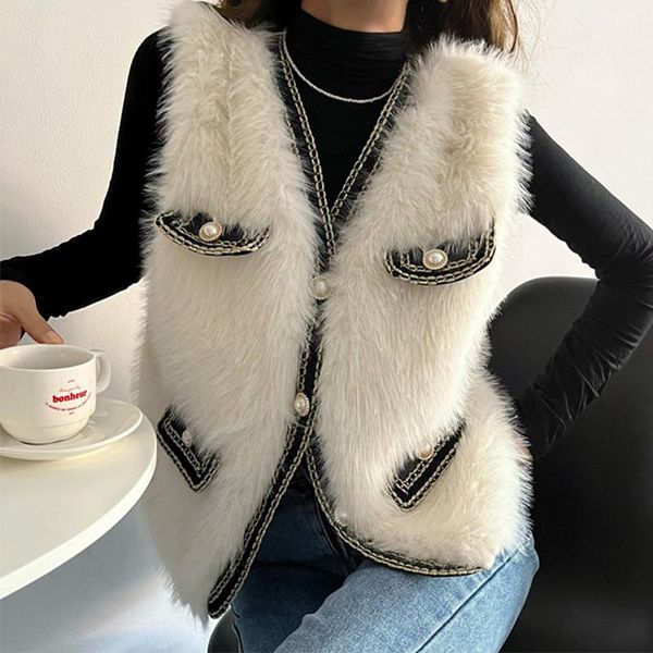 women's jackets sannian women coat winter french v-neck collar collision color wrapped plush fur undershirt jacket female ladies, Black;brown
women's jackets sannian women coat winter french v-neck collar collision color wrapped plush fur undershirt jacket female ladies, Black;brown