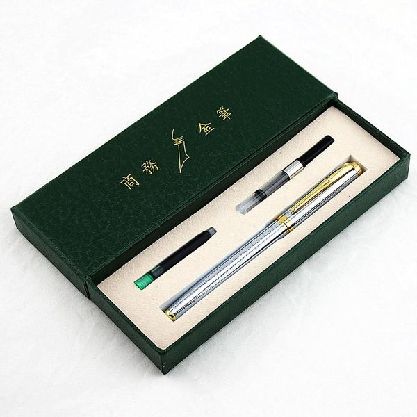 metal ink gift silver stainless steel fountain pen medium 0.5 nib school office name pens stationery
metal ink gift silver stainless steel fountain pen medium 0.5 nib school office name pens stationery