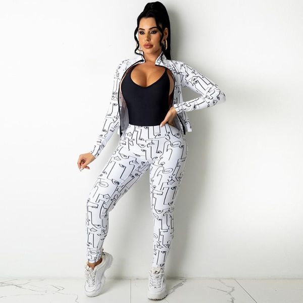 women's two piece pants simple casual print jogging suits for women hipster zipper front full sleeve jacket and bodycon sweatpant track, White
women's two piece pants simple casual print jogging suits for women hipster zipper front full sleeve jacket and bodycon sweatpant track, White