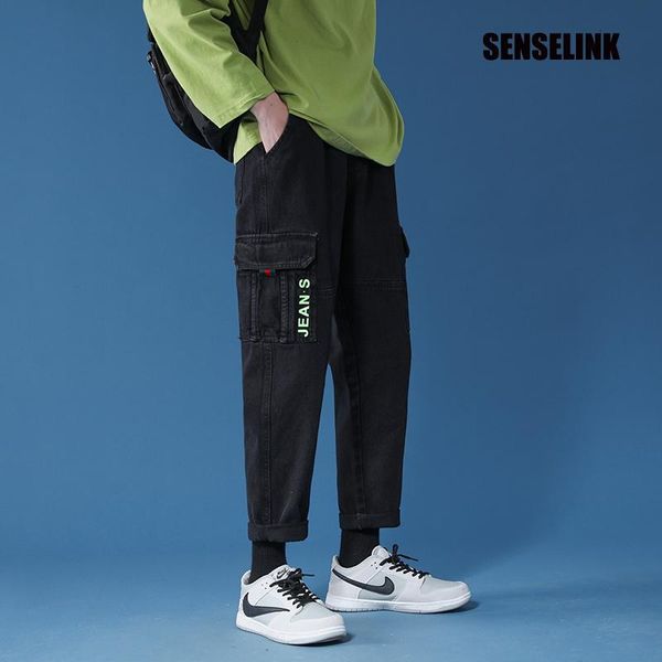 men's jeans spring summer korean brand pants classic casual fashion trousers loose denim cargo d6th, Blue
men's jeans spring summer korean brand pants classic casual fashion trousers loose denim cargo d6th, Blue