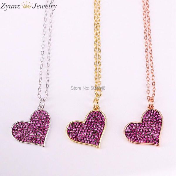 pendant necklaces 10pcs zyz334-5980 rose red heart charm necklace, cz micro pave fashion jewelry, Silver
pendant necklaces 10pcs zyz334-5980 rose red heart charm necklace, cz micro pave fashion jewelry, Silver