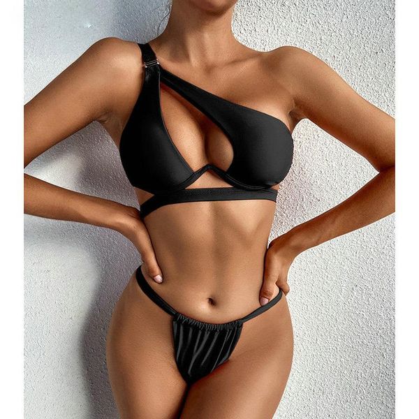 women's swimwear push up bikinis swimsuits cut out black biquini micro thong bathing suits one shoulder bikini set, White;black
women's swimwear push up bikinis swimsuits cut out black biquini micro thong bathing suits one shoulder bikini set, White;black
