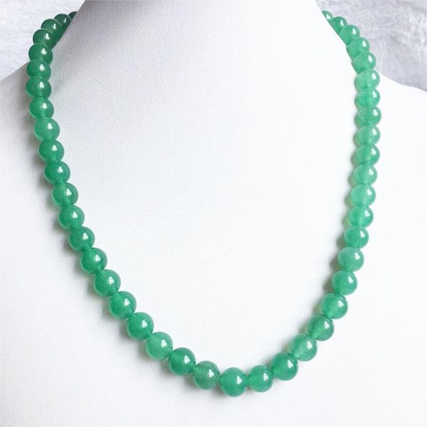 chains 4/6/8/10mm green aventurine jades necklace handmade natural stone small bead fashion jewelry gift for mother daughter, Silver
chains 4/6/8/10mm green aventurine jades necklace handmade natural stone small bead fashion jewelry gift for mother daughter, Silver