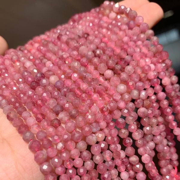 other a+ pink natural tourmaline faceted loose gems beads for jewelry making diy waistbead gift women 15'' tiny stone bead 2/3/4mm
other a+ pink natural tourmaline faceted loose gems beads for jewelry making diy waistbead gift women 15'' tiny stone bead 2/3/4mm
