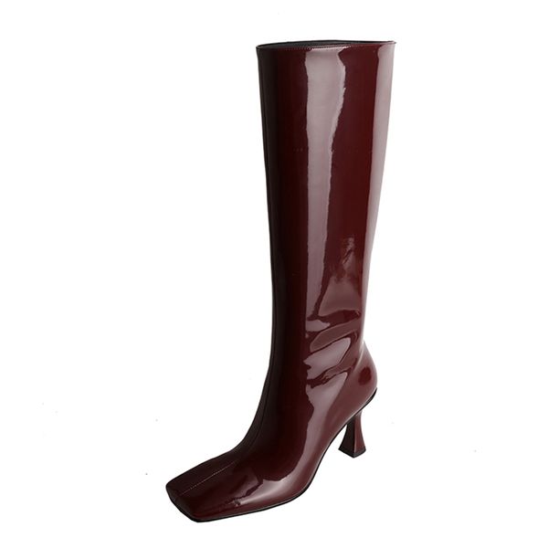 new women high heel boots real leather shine knee high boots women fashion winter party shoes women size 34-40, Black
new women high heel boots real leather shine knee high boots women fashion winter party shoes women size 34-40, Black