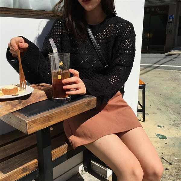 women's sweaters hzirip elegant knitted thin sweater autumn apricot sleeve women o-neck slim hollow outwear casual female clothing ful, White;black
women's sweaters hzirip elegant knitted thin sweater autumn apricot sleeve women o-neck slim hollow outwear casual female clothing ful, White;black