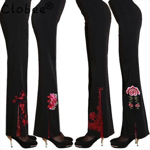 flare long high waist women pant leg embroidery black office 5xl skinny dance trousers a2, Black;white
flare long high waist women pant leg embroidery black office 5xl skinny dance trousers a2, Black;white