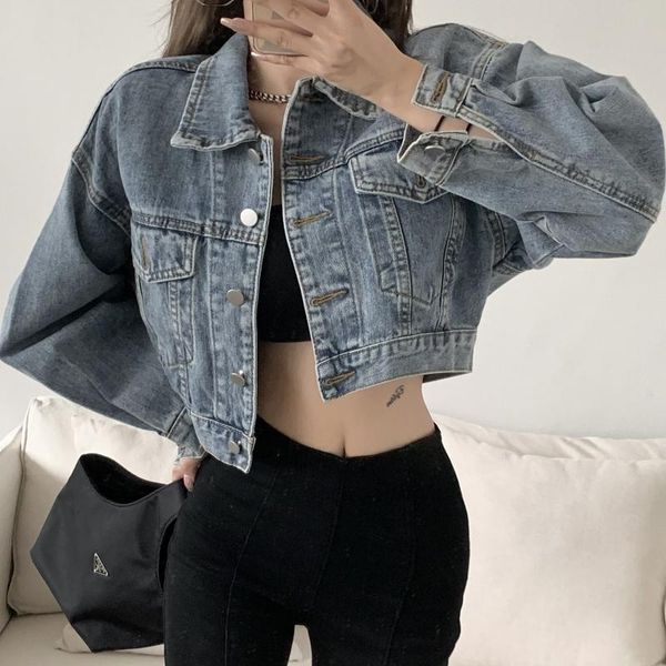 women's jackets short denim jacket spring and autumn 2021 hong kong style loose sweet cool girl coat, Black;brown
women's jackets short denim jacket spring and autumn 2021 hong kong style loose sweet cool girl coat, Black;brown