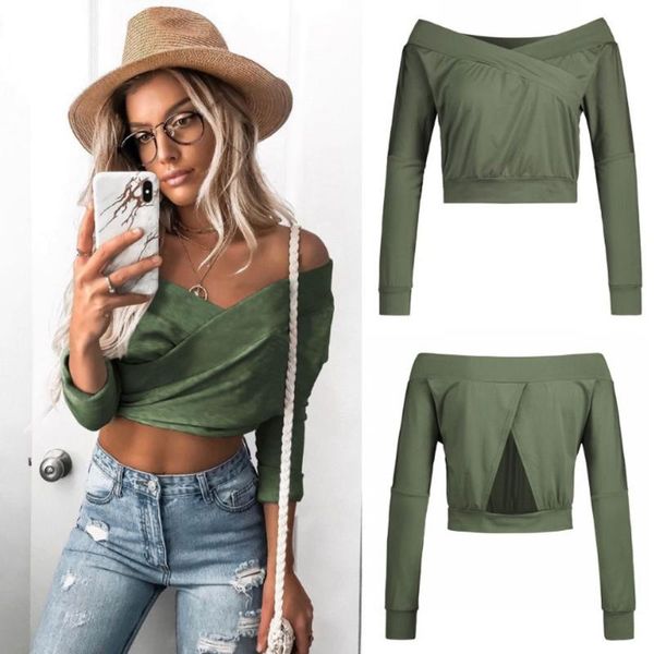 women's t-shirt womens cold shoulder long sleeve summer casual tee shirts clothes off-shoulder crop tank solid clothing, White
women's t-shirt womens cold shoulder long sleeve summer casual tee shirts clothes off-shoulder crop tank solid clothing, White