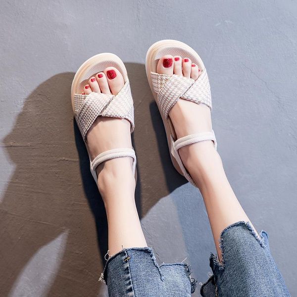 sandals women fashion summer plaid knot platform elastic ankle strap ladies flat shoes hollow out, Black
sandals women fashion summer plaid knot platform elastic ankle strap ladies flat shoes hollow out, Black
