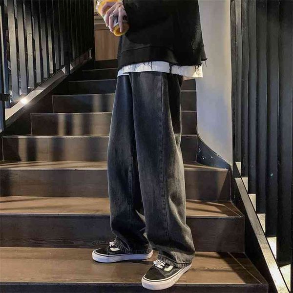 men's loose straight pants baggy homme wash jeans fashion black/blue color casual biker denim trousers size -2xl 210723
men's loose straight pants baggy homme wash jeans fashion black/blue color casual biker denim trousers size -2xl 210723