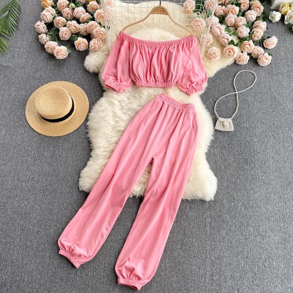 women's two piece pants summer fashion sports suit simple solid color short all-match wide leg fashionable two-piece dk645, White
women's two piece pants summer fashion sports suit simple solid color short all-match wide leg fashionable two-piece dk645, White