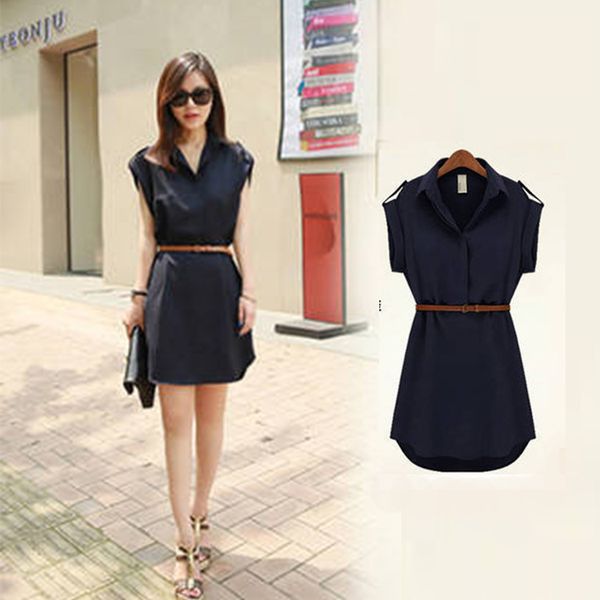 factoryosci large sleeve loose shirt skirt size short slim women's chiffon dress belt, White;black
factoryosci large sleeve loose shirt skirt size short slim women's chiffon dress belt, White;black