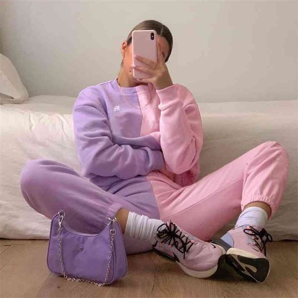 streetwear letter embroidery patchwork high waist pink sweatpants joggers women autumn harajuku purple y2k pants capris 210510, Black;white
streetwear letter embroidery patchwork high waist pink sweatpants joggers women autumn harajuku purple y2k pants capris 210510, Black;white