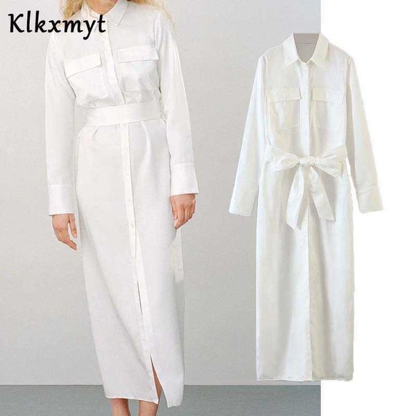 klkxmyt za dress women chic fashion with belt office wear shirt midi vintage pocket long sleeve female es 210527, Black;gray
klkxmyt za dress women chic fashion with belt office wear shirt midi vintage pocket long sleeve female es 210527, Black;gray