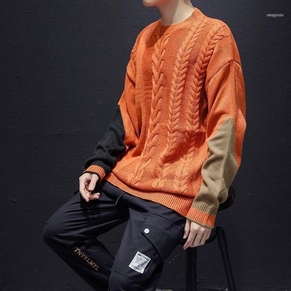 men's sweaters 2021 autumn & winter arrival stitching loose plus size sleeve round neck sweater casual 1, White;black
men's sweaters 2021 autumn & winter arrival stitching loose plus size sleeve round neck sweater casual 1, White;black