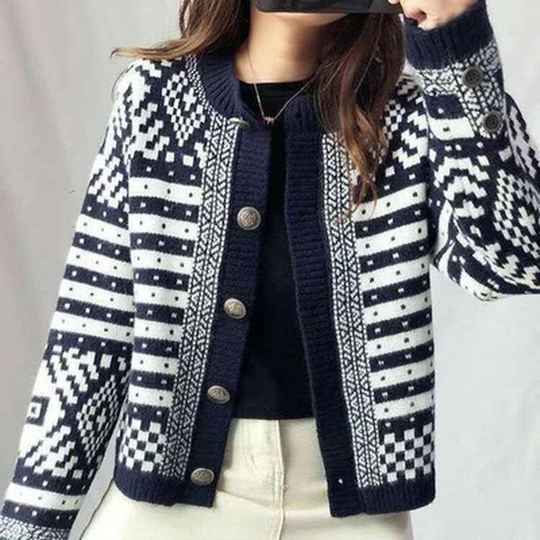 spring and autumn 2021 knit cardigan jacket for women with short loose sweater b women's jackets, Black;brown 
spring and autumn 2021 knit cardigan jacket for women with short loose sweater b women's jackets, Black;brown