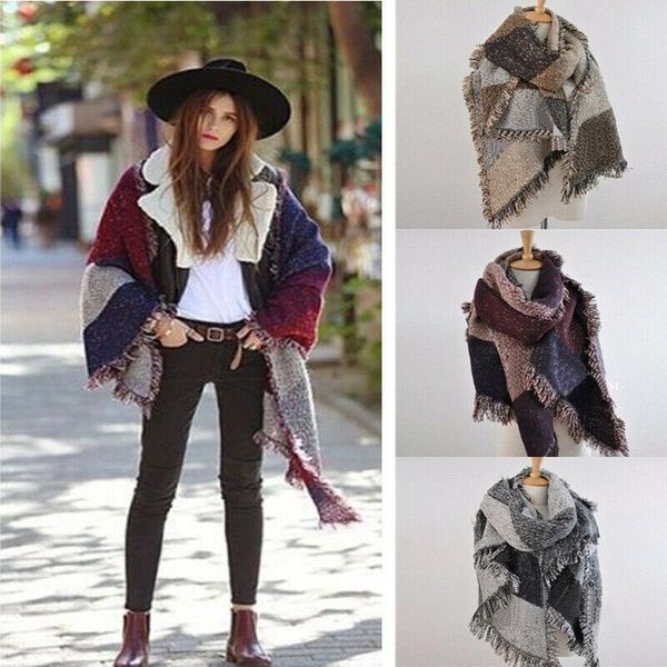 winter warm fashion large scarves women long cashmere wool blend soft plaid scarf wrap shawl, Blue;gray
winter warm fashion large scarves women long cashmere wool blend soft plaid scarf wrap shawl, Blue;gray